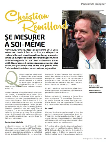 Article “To challenge oneself” from the magazine En Profondeur.